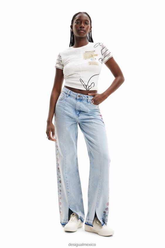 Desigual mujer camiseta de punto texturizada VZ26R0911 ropa