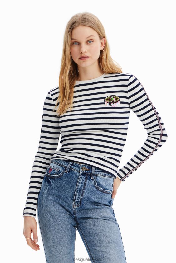 Desigual mujer camiseta de rayas VZ26R0947 ropa
