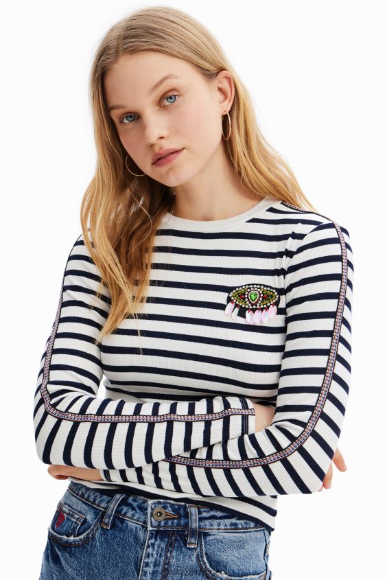 Desigual mujer camiseta de rayas VZ26R0947 ropa