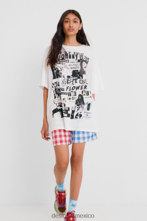 Desigual mujer camiseta extragrande unisex johnson hartig VZ26R0439 ropa