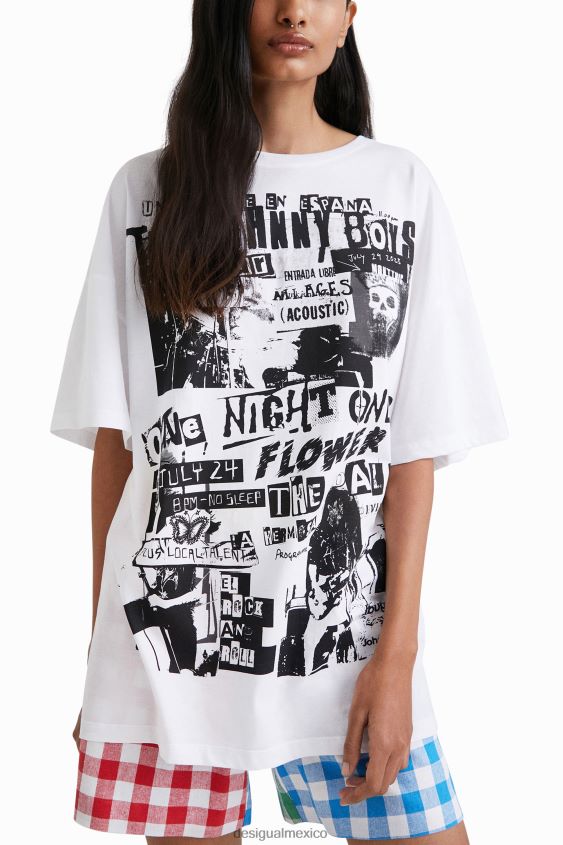 Desigual mujer camiseta extragrande unisex johnson hartig VZ26R0439 ropa