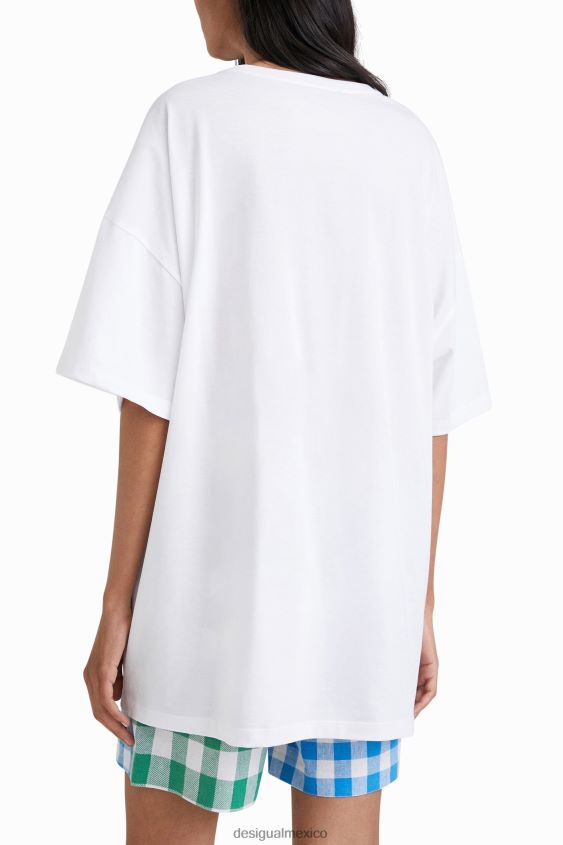 Desigual mujer camiseta extragrande unisex johnson hartig VZ26R0439 ropa