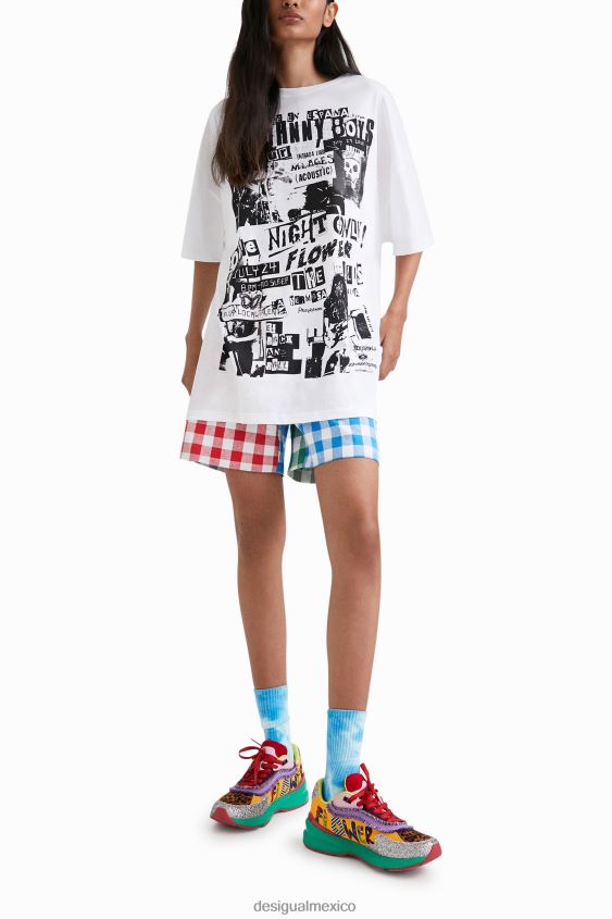 Desigual mujer camiseta extragrande unisex johnson hartig VZ26R0439 ropa