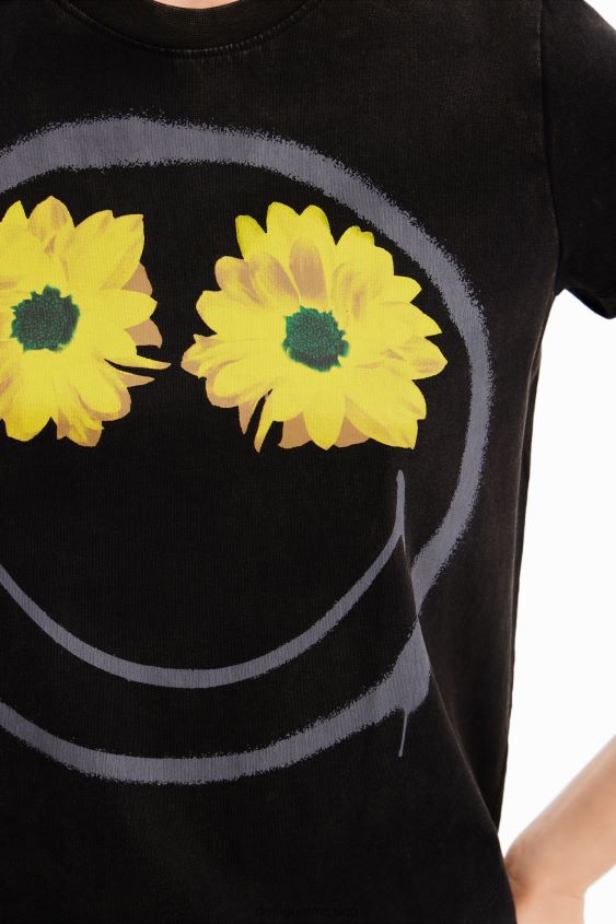 Desigual mujer camiseta flores sonrientes VZ26R01018 ropa