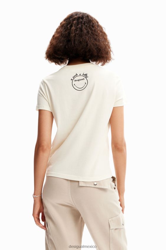 Desigual mujer camiseta flores sonrientes VZ26R0944 ropa