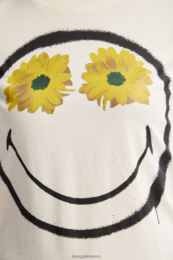 Desigual mujer camiseta flores sonrientes VZ26R0944 ropa