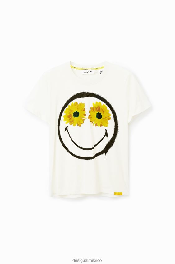 Desigual mujer camiseta flores sonrientes VZ26R0944 ropa