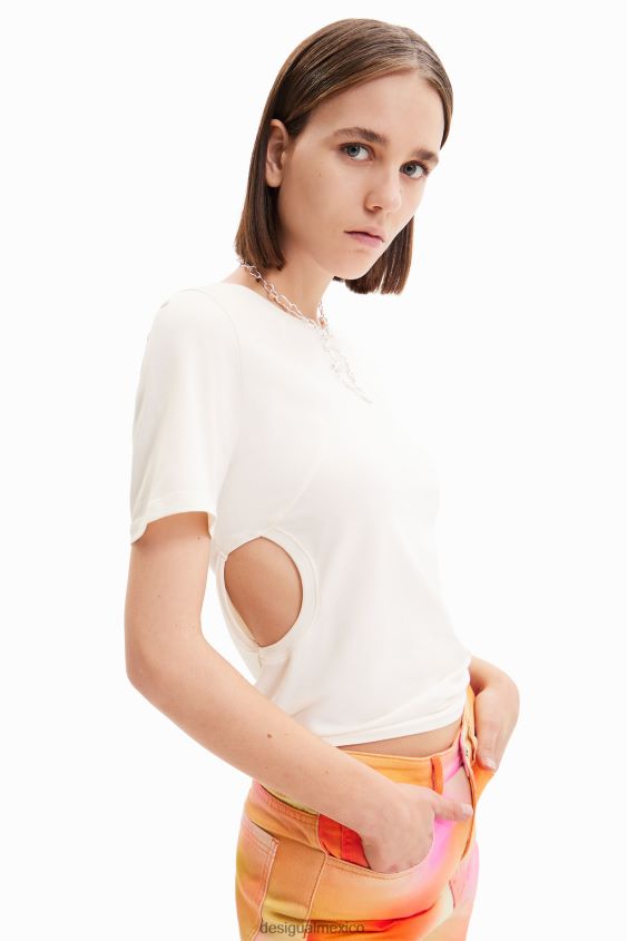 Desigual mujer camiseta maitrepierre con aberturas VZ26R0413 ropa