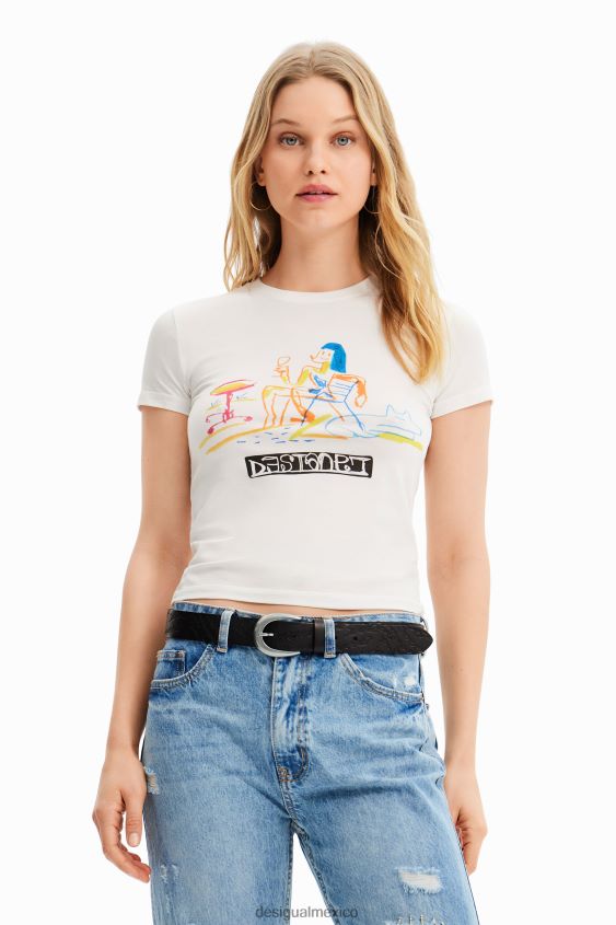 Desigual mujer camiseta manga corta con ilustración VZ26R0773 ropa