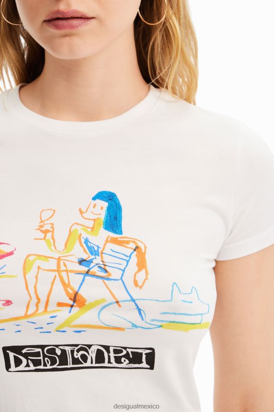 Desigual mujer camiseta manga corta con ilustración VZ26R0773 ropa