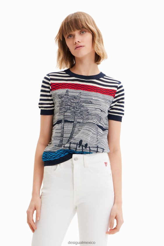Desigual mujer camiseta marinera tejida VZ26R01001 ropa