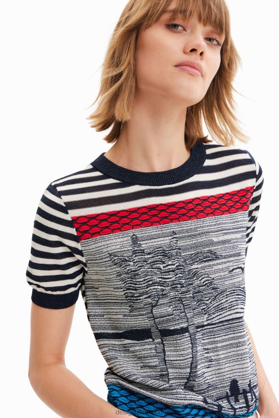 Desigual mujer camiseta marinera tejida VZ26R01001 ropa