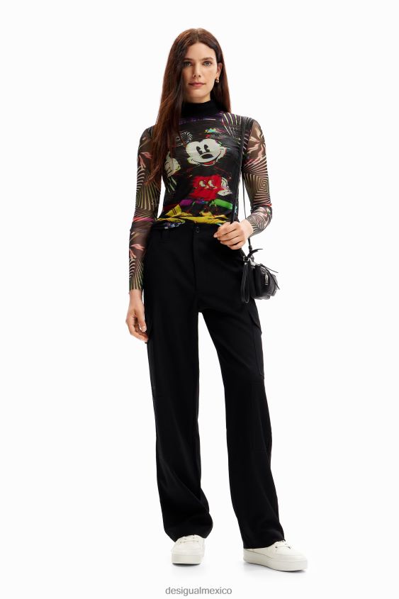Desigual mujer camiseta mickey mouse de tul VZ26R072 ropa
