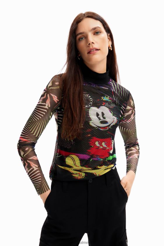 Desigual mujer camiseta mickey mouse de tul VZ26R072 ropa