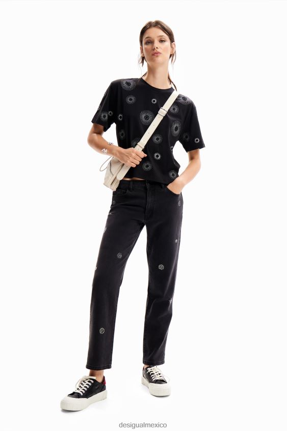Desigual mujer camiseta oversize bordada VZ26R099 ropa
