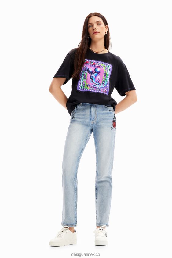 Desigual mujer camiseta oversize de mickey mouse VZ26R079 ropa