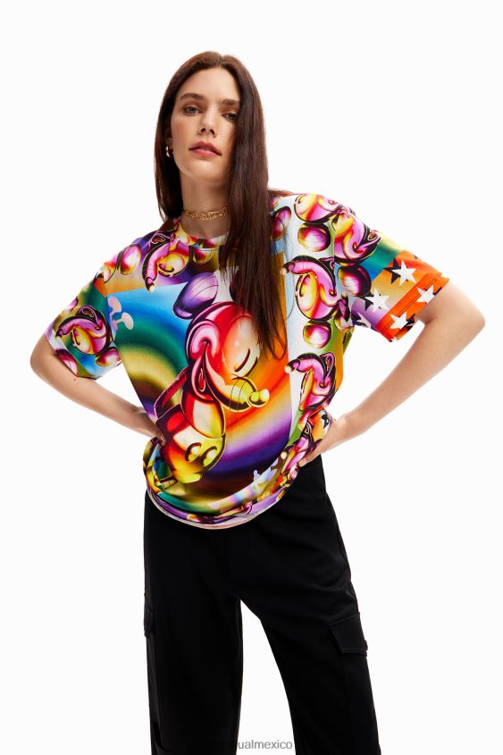 Desigual mujer camiseta oversize de mickey mouse multicolor VZ26R014 ropa