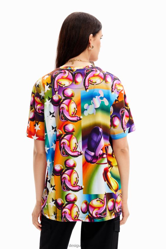 Desigual mujer camiseta oversize de mickey mouse multicolor VZ26R014 ropa