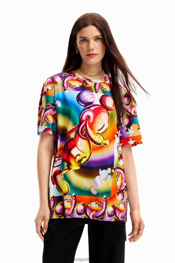 Desigual mujer camiseta oversize de mickey mouse multicolor VZ26R014 ropa