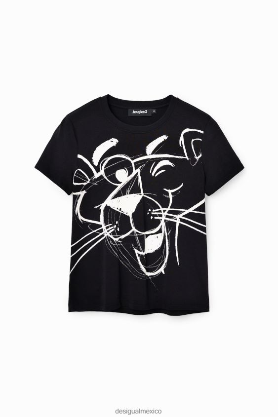 Desigual mujer camiseta pantera rosa contraste VZ26R0935 ropa