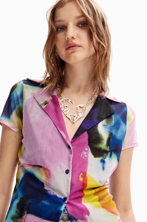 Desigual mujer camiseta resort de tul acuarela VZ26R01141 ropa