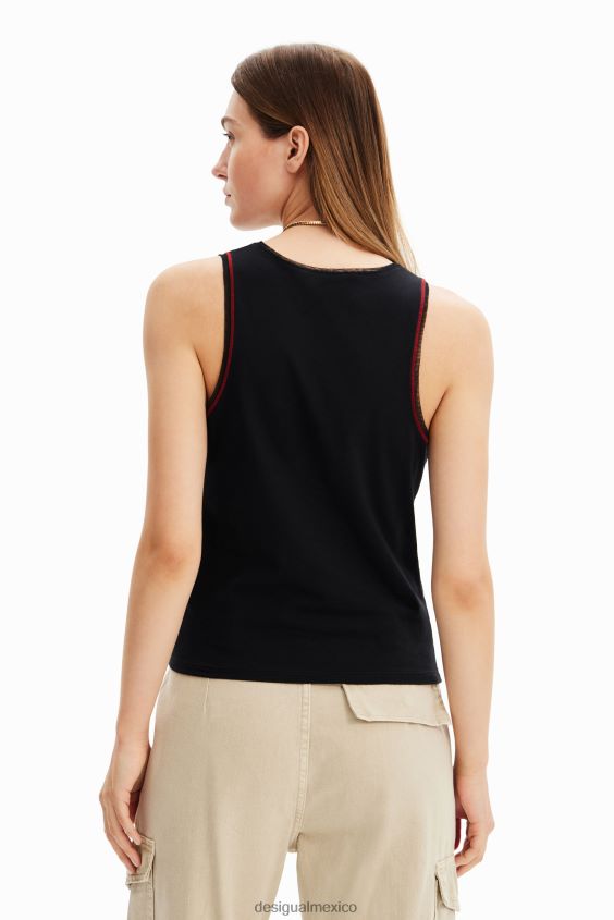 Desigual mujer camiseta sin mangas con flores VZ26R01167 ropa