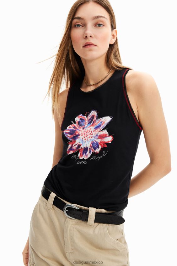 Desigual mujer camiseta sin mangas con flores VZ26R01167 ropa
