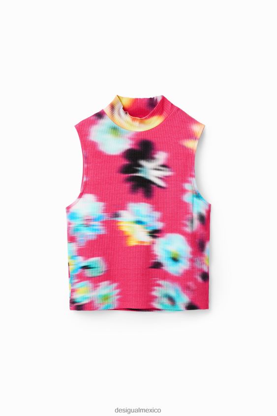 Desigual mujer camiseta sin mangas de canalé floral VZ26R0434 ropa
