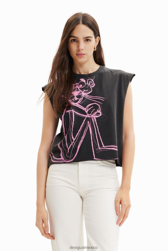 Desigual mujer camiseta sin mangas pantera rosa VZ26R0296 ropa