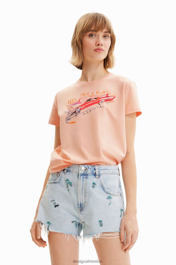 Desigual mujer camiseta slim con ilustración VZ26R0395 ropa
