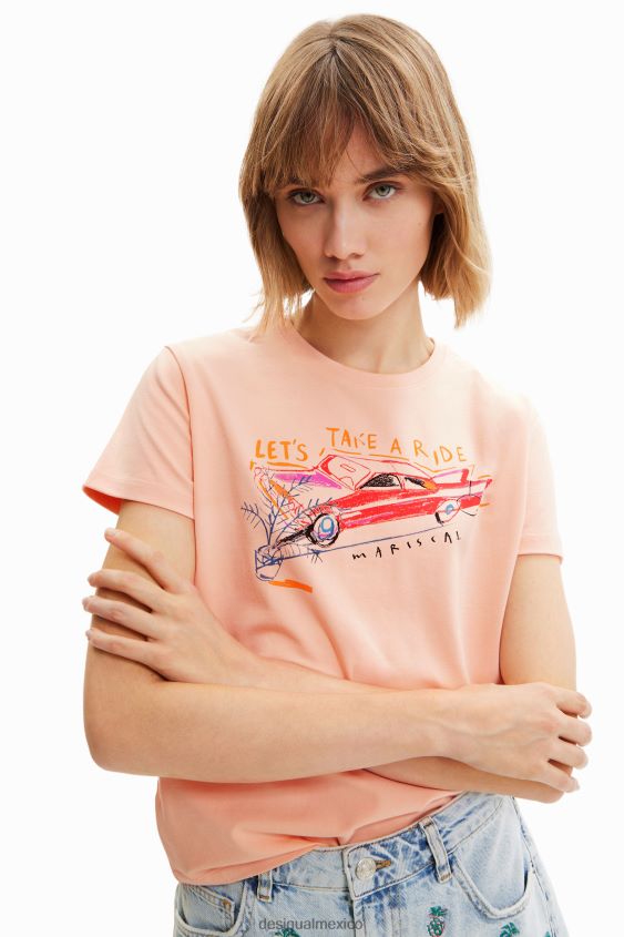 Desigual mujer camiseta slim con ilustración VZ26R0395 ropa