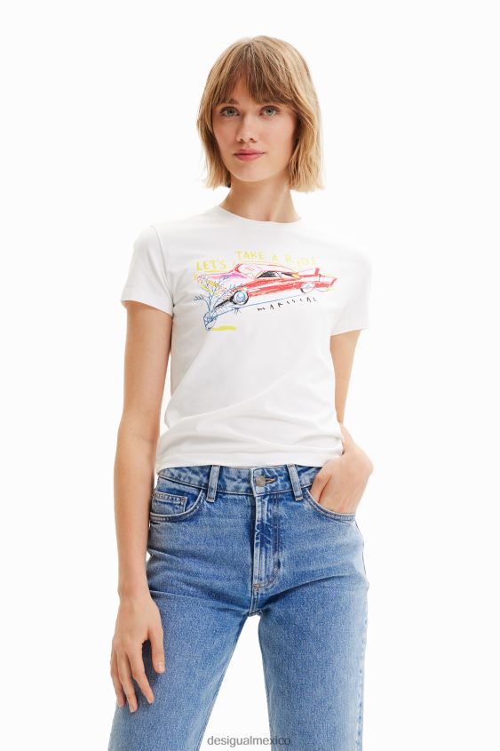 Desigual mujer camiseta slim con ilustración VZ26R0532 ropa