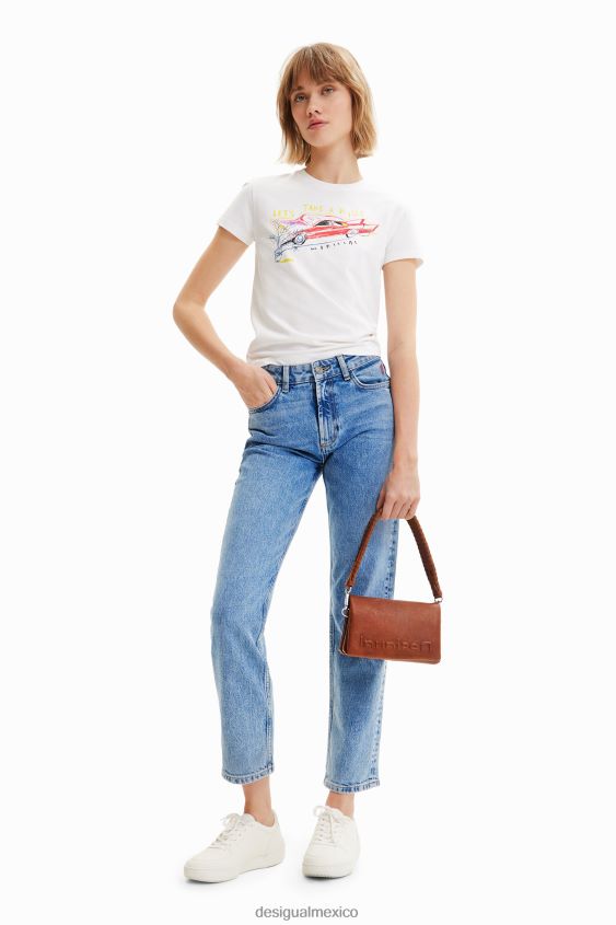 Desigual mujer camiseta slim con ilustración VZ26R0532 ropa