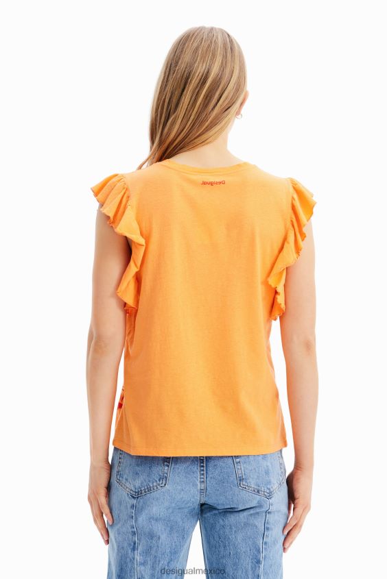 Desigual mujer camiseta volante ilustración VZ26R0967 ropa