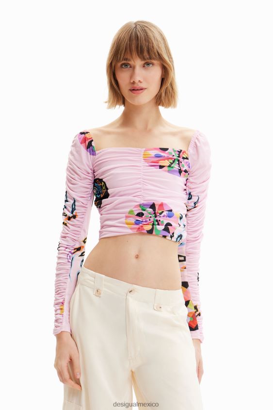 Desigual mujer metro. blusa fruncida de christian lacroix VZ26R0749 ropa