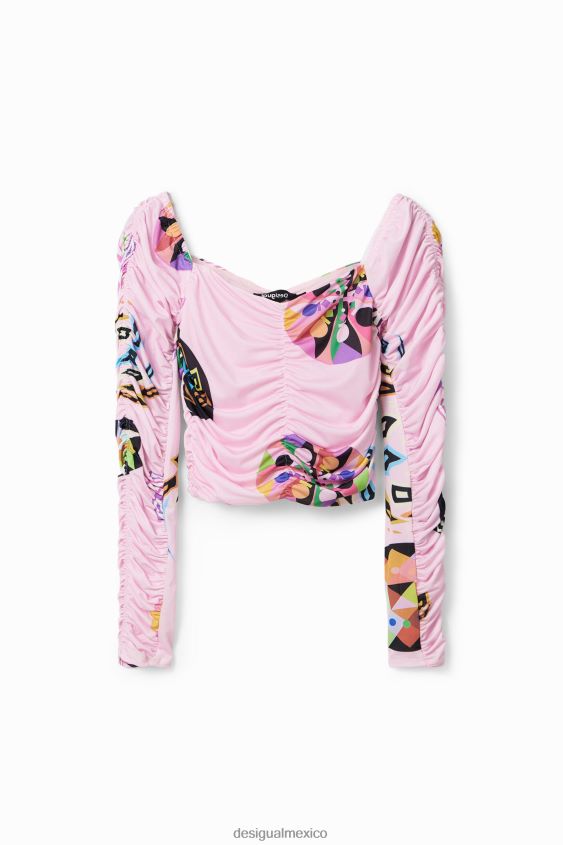 Desigual mujer metro. blusa fruncida de christian lacroix VZ26R0749 ropa