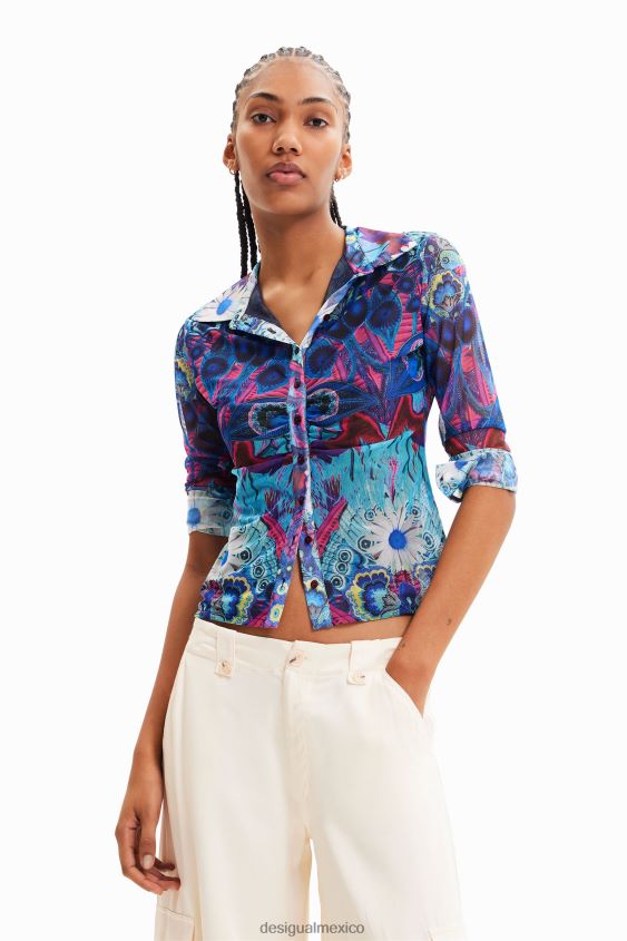 Desigual mujer metro. camisa corta slim de christian lacroix VZ26R0376 ropa