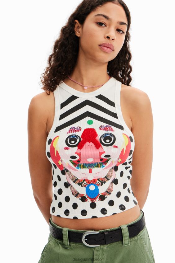 Desigual mujer metro. camiseta de lunares de christian lacroix VZ26R0518 ropa