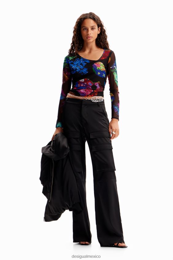 Desigual mujer metro. camiseta de tul mineral de christian lacroix VZ26R0221 ropa