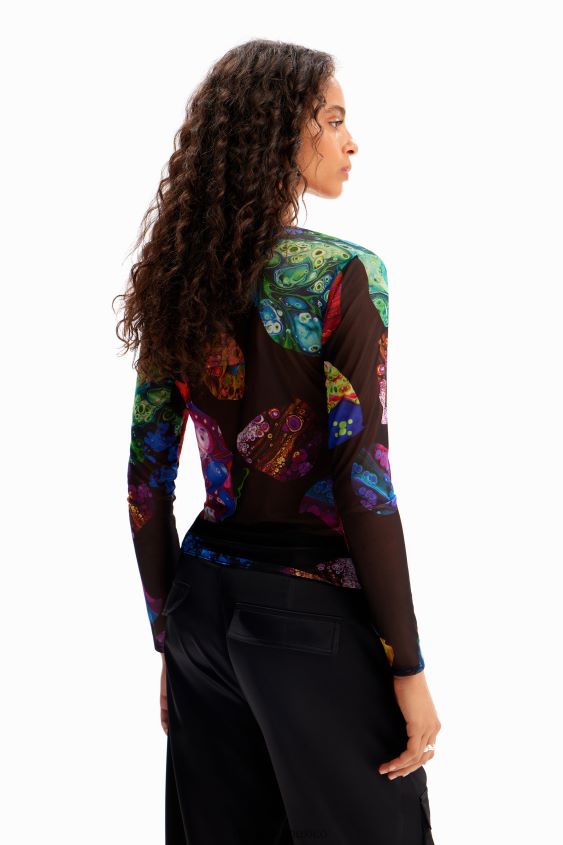 Desigual mujer metro. camiseta de tul mineral de christian lacroix VZ26R0221 ropa