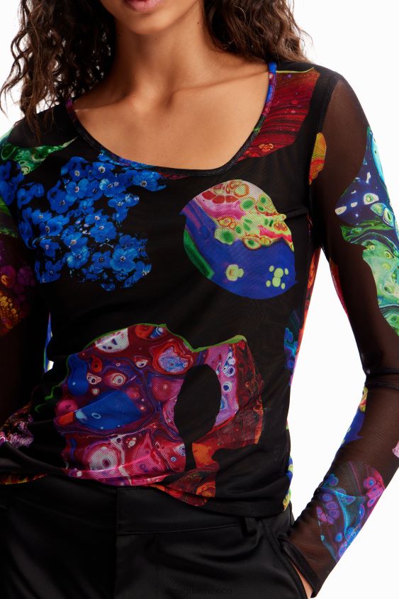 Desigual mujer metro. camiseta de tul mineral de christian lacroix VZ26R0221 ropa