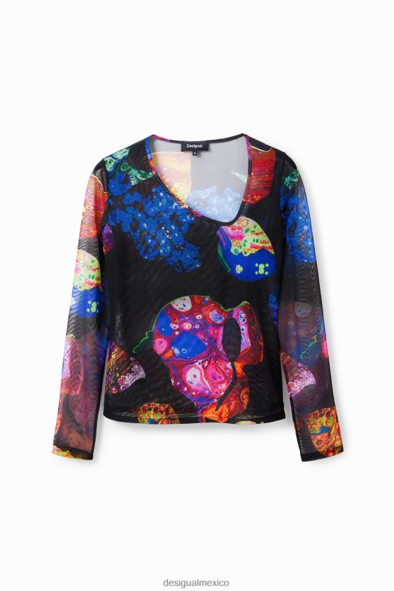 Desigual mujer metro. camiseta de tul mineral de christian lacroix VZ26R0221 ropa