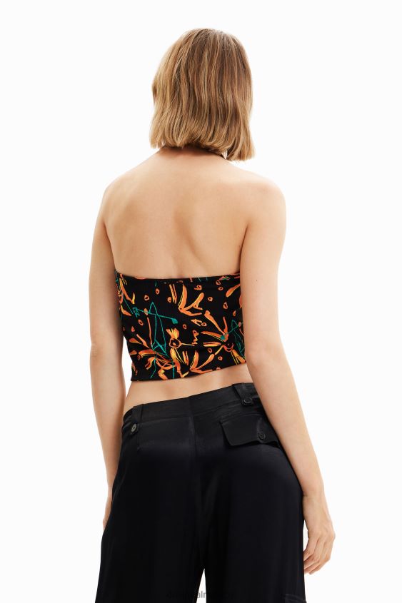 Desigual mujer top corto fruncido VZ26R0683 ropa