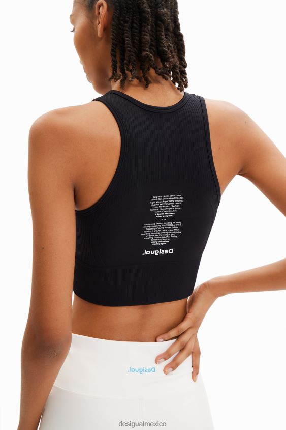 Desigual mujer top deportivo corto elástico VZ26R0674 ropa