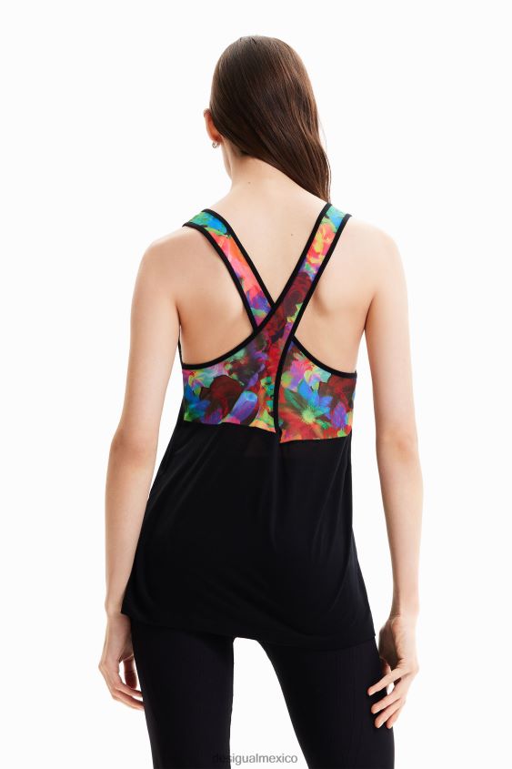 Desigual mujer top deportivo sin mangas con estampado floral VZ26R0713 ropa