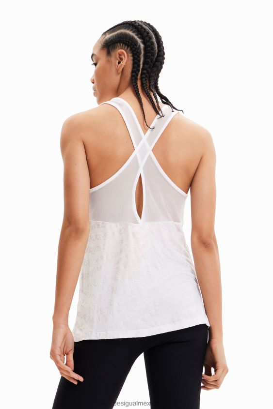 Desigual mujer top deportivo sin mangas con logo VZ26R0689 ropa