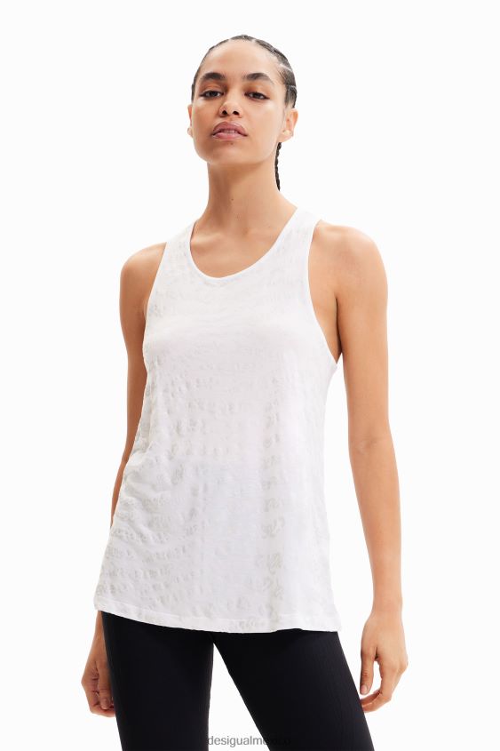 Desigual mujer top deportivo sin mangas con logo VZ26R0689 ropa