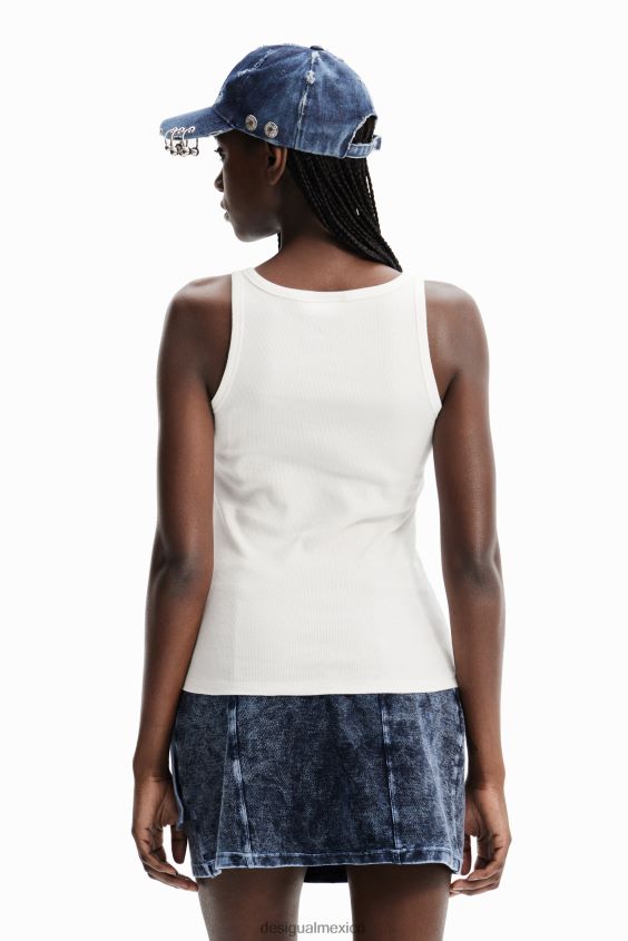 Desigual mujer top sin mangas con beso de nathy peluso VZ26R0486 ropa