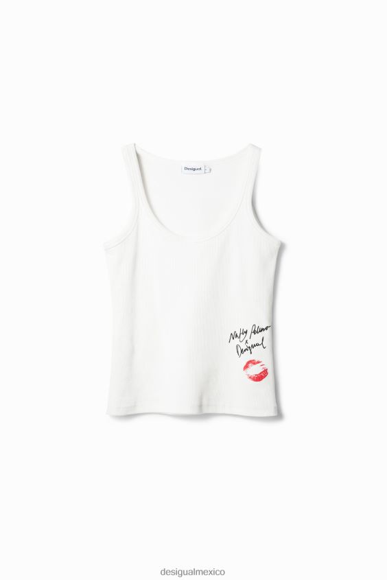 Desigual mujer top sin mangas con beso de nathy peluso VZ26R0486 ropa
