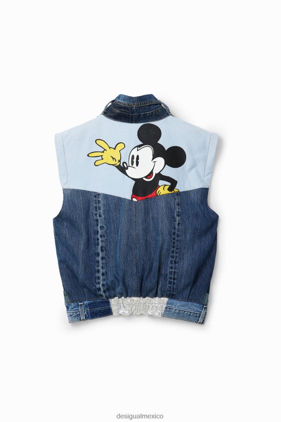 Desigual mujer Chaleco vaquero con icono de Mickey Mouse - Blanco VZ26R0975 ropa
